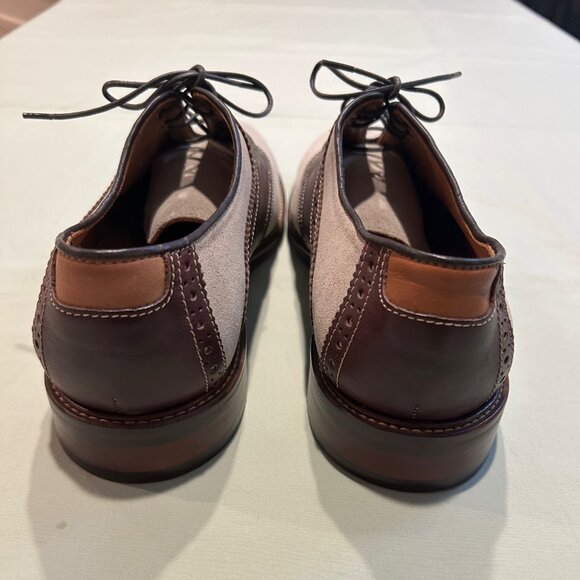 Johnston & Murphy Men\'s Cream and Brown Derby Shoes Size 10M main image 4